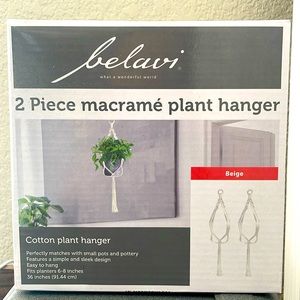 Belavi 2 piece macrame plant hanger